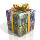 Geschenk aus verschiedenen Geldscheinen
